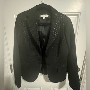 New York & Company Black "tweed" print Blazer Size 12